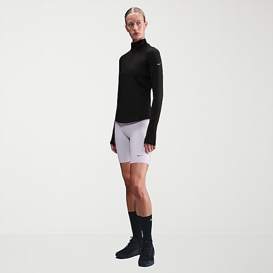 Nike Womens Mock Neck Long Sleeve Active Quarter-Zip Pullover