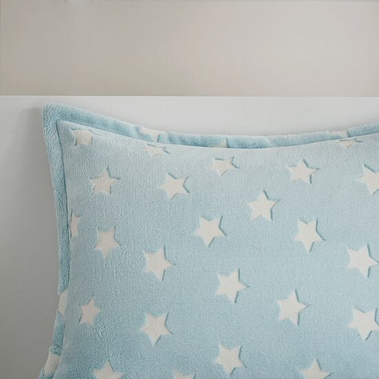 Mi Zone Kids Avery Glow In The Dark Plush Comforter Set with decorative pillow