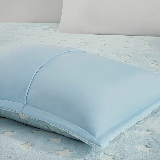 Mi Zone Kids Avery Glow In The Dark Plush Comforter Set with decorative pillow