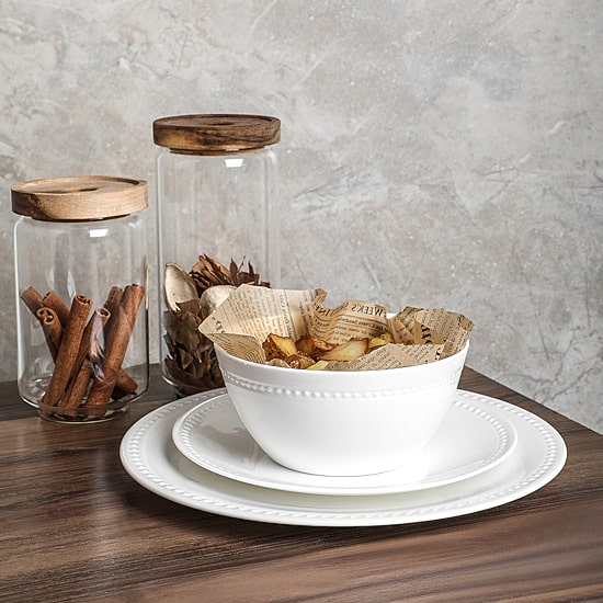 Stone + Lain Ava 16 Piece Bone China Dinnerware Set