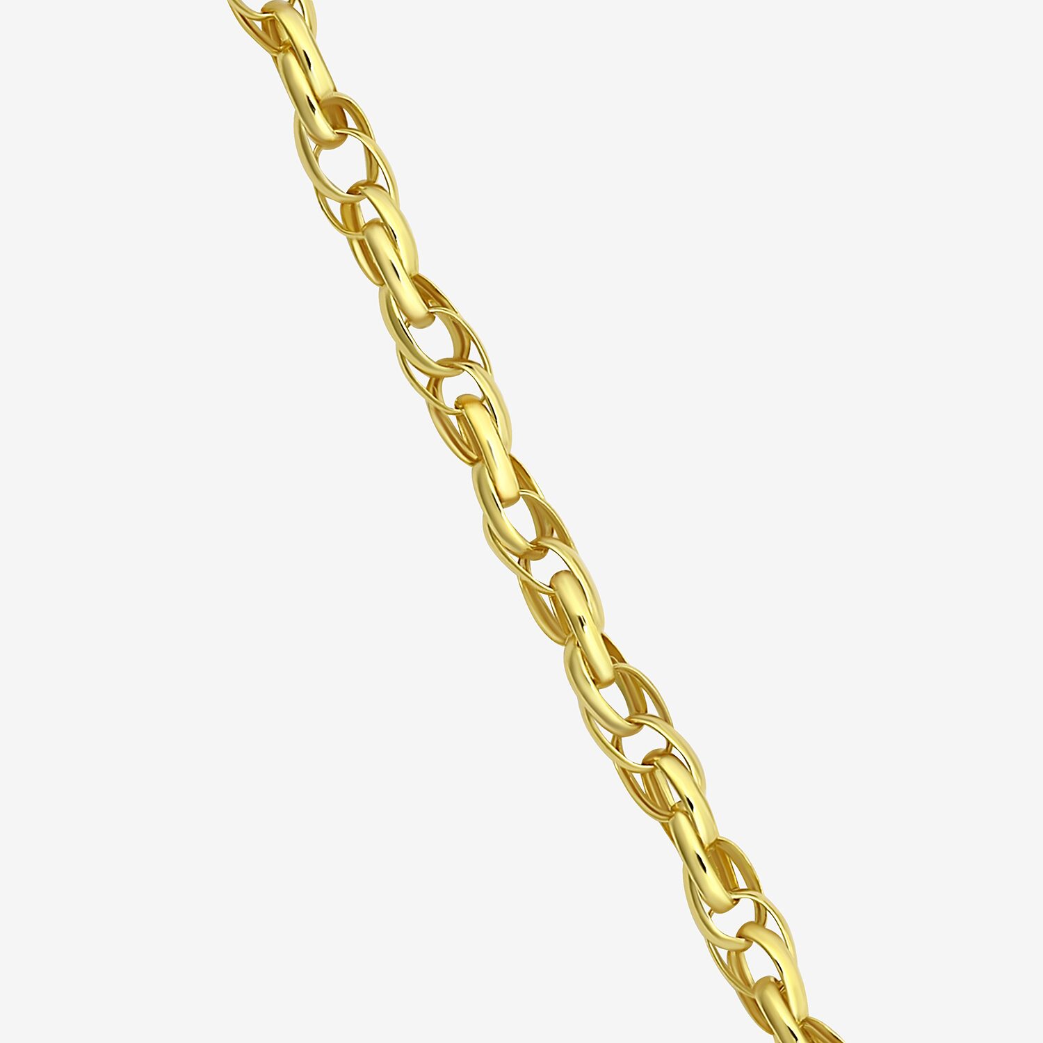 Made in Italy Unisex Adult 18K Gold 18 Inch Rolo Chain Necklace