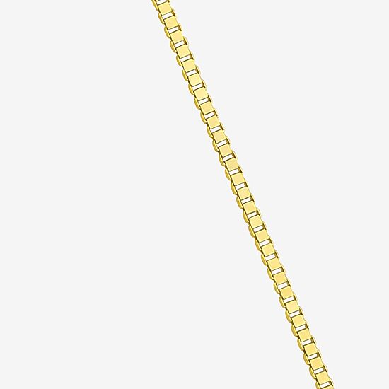 Made in Italy Womens 18K Gold 20 Inch Box Chain Necklace