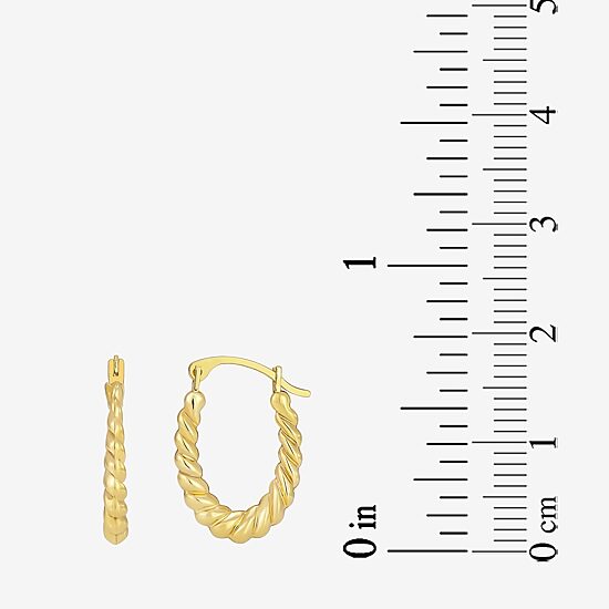 Womens 14K Gold 16mm Hoop Earrings