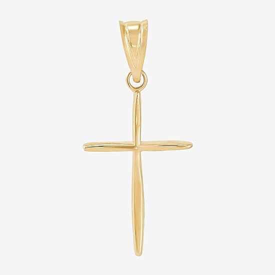 Womens 14K Gold Cross Pendant