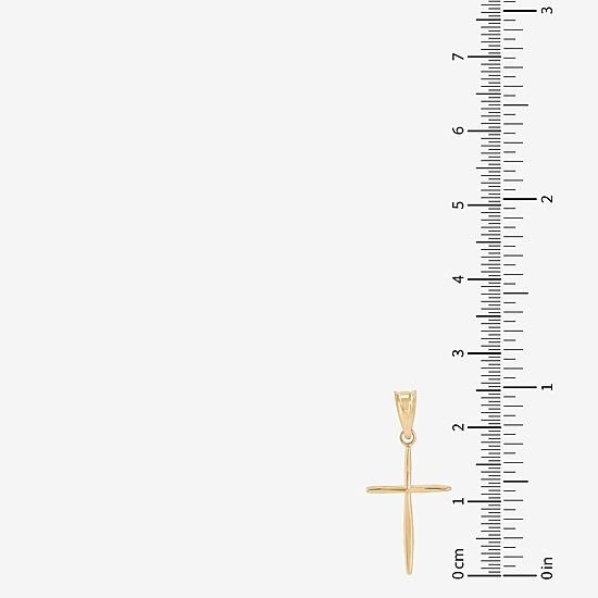 Womens 14K Gold Cross Pendant