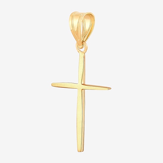 Womens 14K Gold Cross Pendant