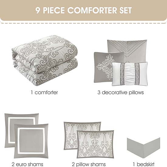 Stratford Park Alethea 9-pc. Lightweight Comforter Set
