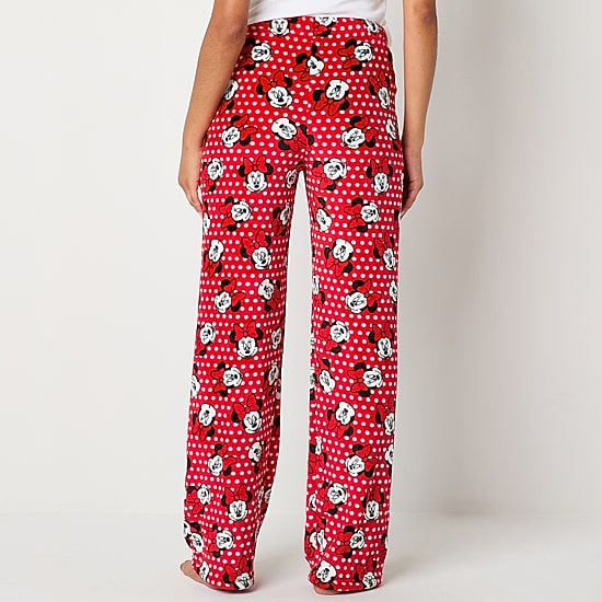 Disney Mjc Womens Juniors Microfleece Minnie Mouse Pajama Pants