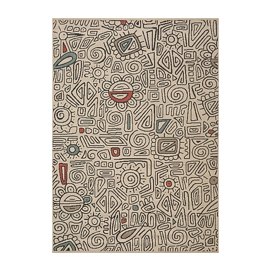 LR Home Abstract Tribal 24"X36" Indoor Outdoor Rectangular Accent Rug