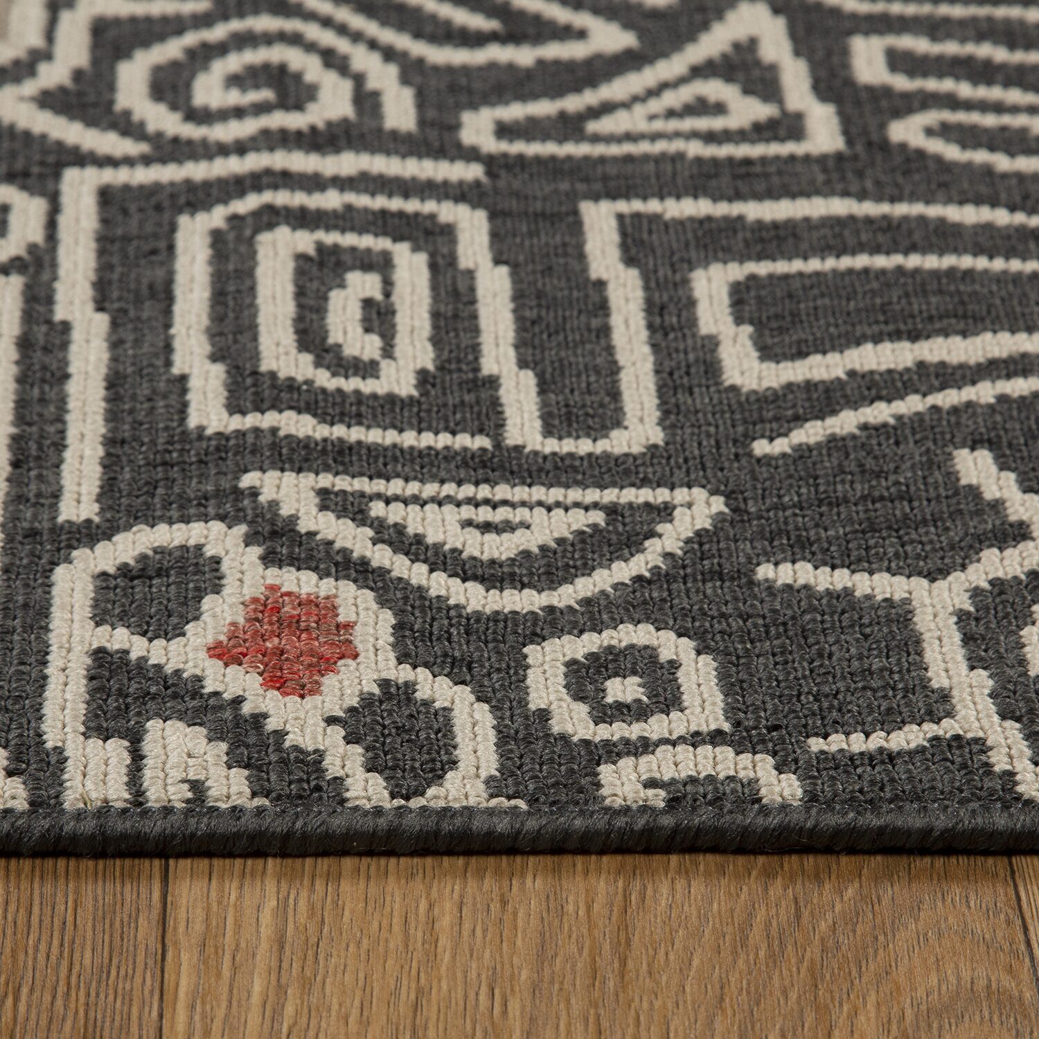 LR Home Abstract Tribal 24"X36" Indoor Outdoor Rectangular Accent Rug