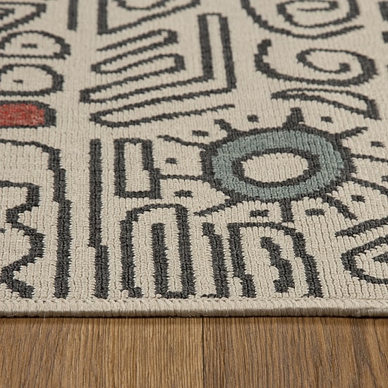 LR Home Abstract Tribal 24"X36" Indoor Outdoor Rectangular Accent Rug