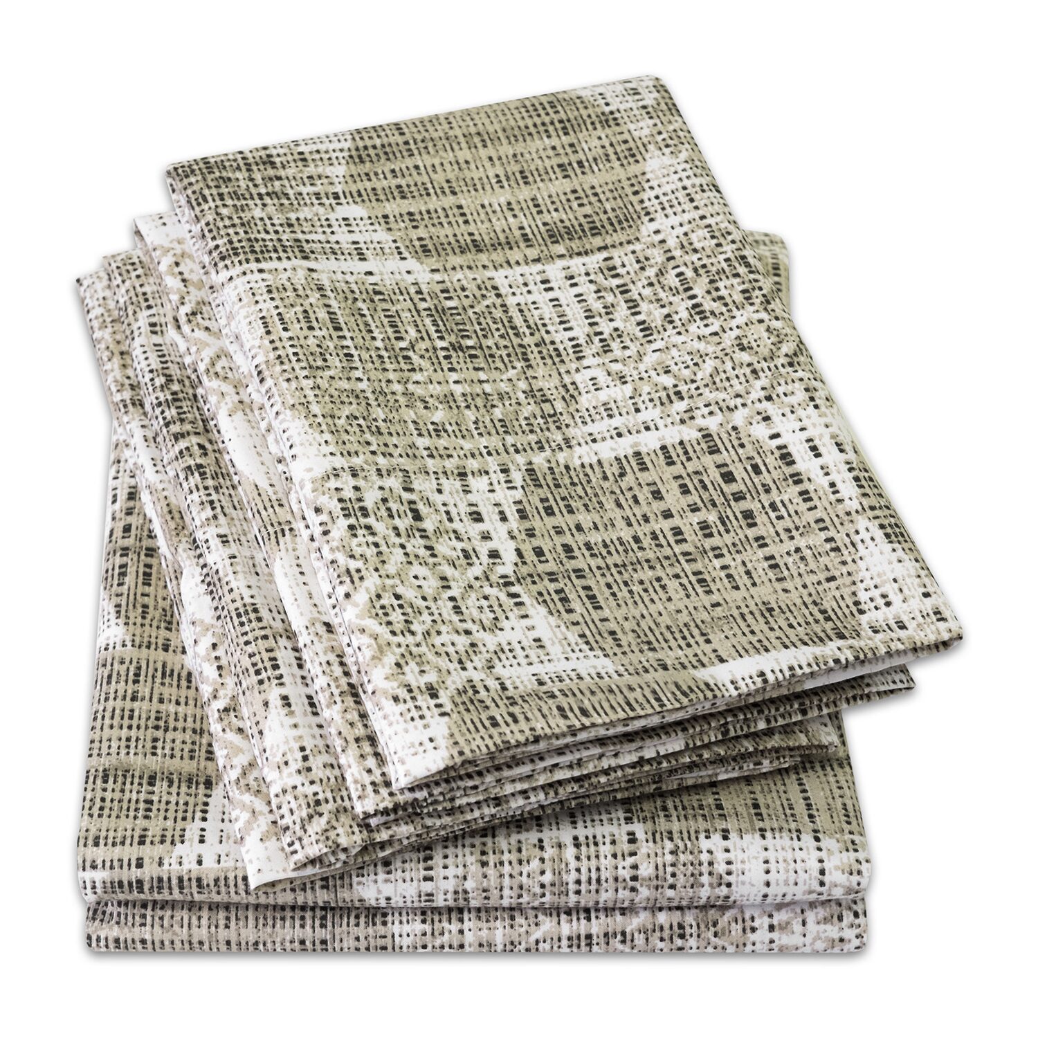 Sweet Home Collection™ Printed Monaco Ultra Soft Microfiber Sheet Set with Bonus Pillowcases