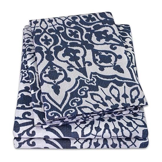 Sweet Home Collection™ Oasis Printed Sheet Set, Double Brushed Microfiber