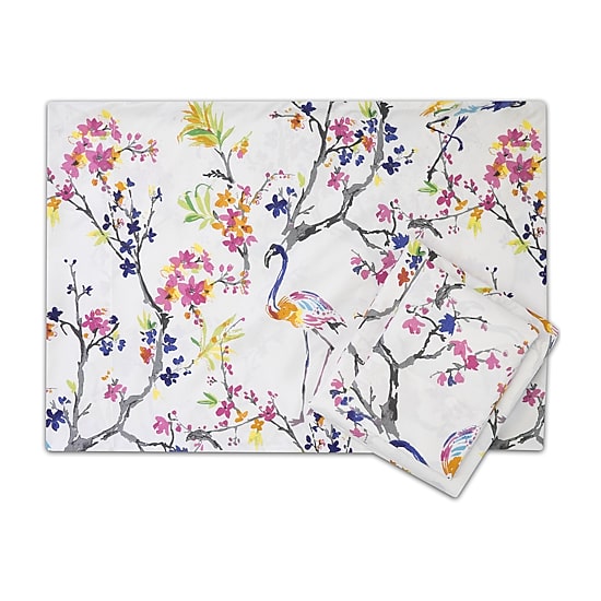 Sweet Home Collection Botanical Printed Wrinkle Resistant Deep Pocket Sheet Set