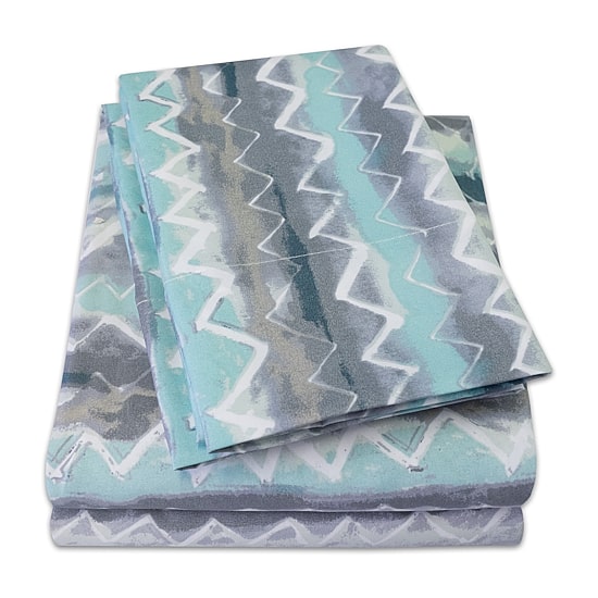Sweet Home Collection™ Summerset Printed Sheet Set, Double Brushed Microfiber