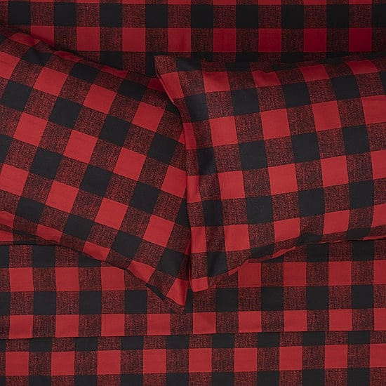 Sweet Home Collection™ Buffalo Printed Sheet Set, Double Brushed Microfiber