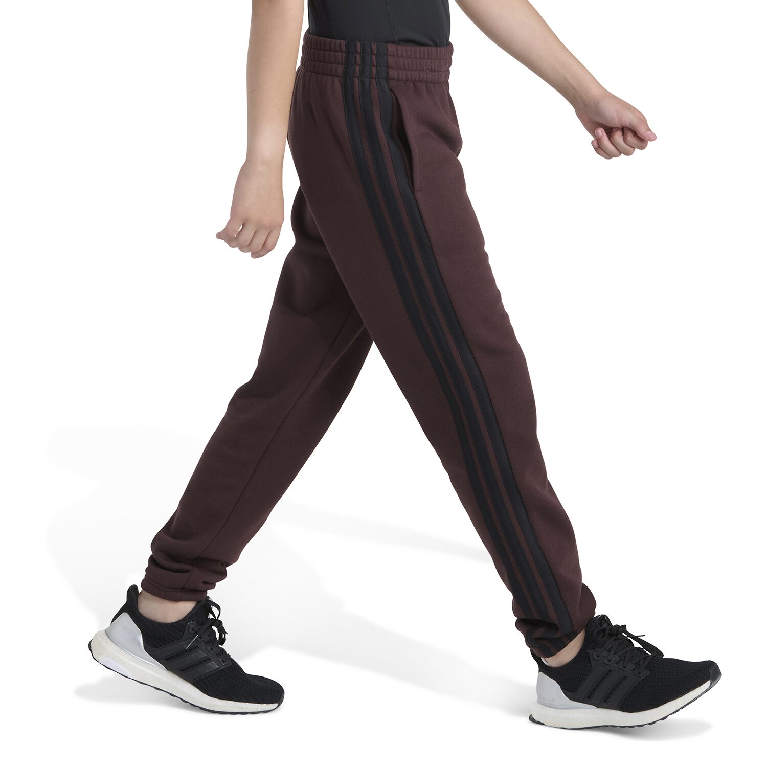adidas Big Kid Boys DRAWSTRING WAIST Cuffed Mid Rise Regular Fit Fleece Jogger Pant
