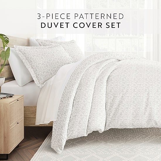 Casual Comfort Premium Ultra Soft 3-pc. Burst of Vines Print Duvet Cover Set