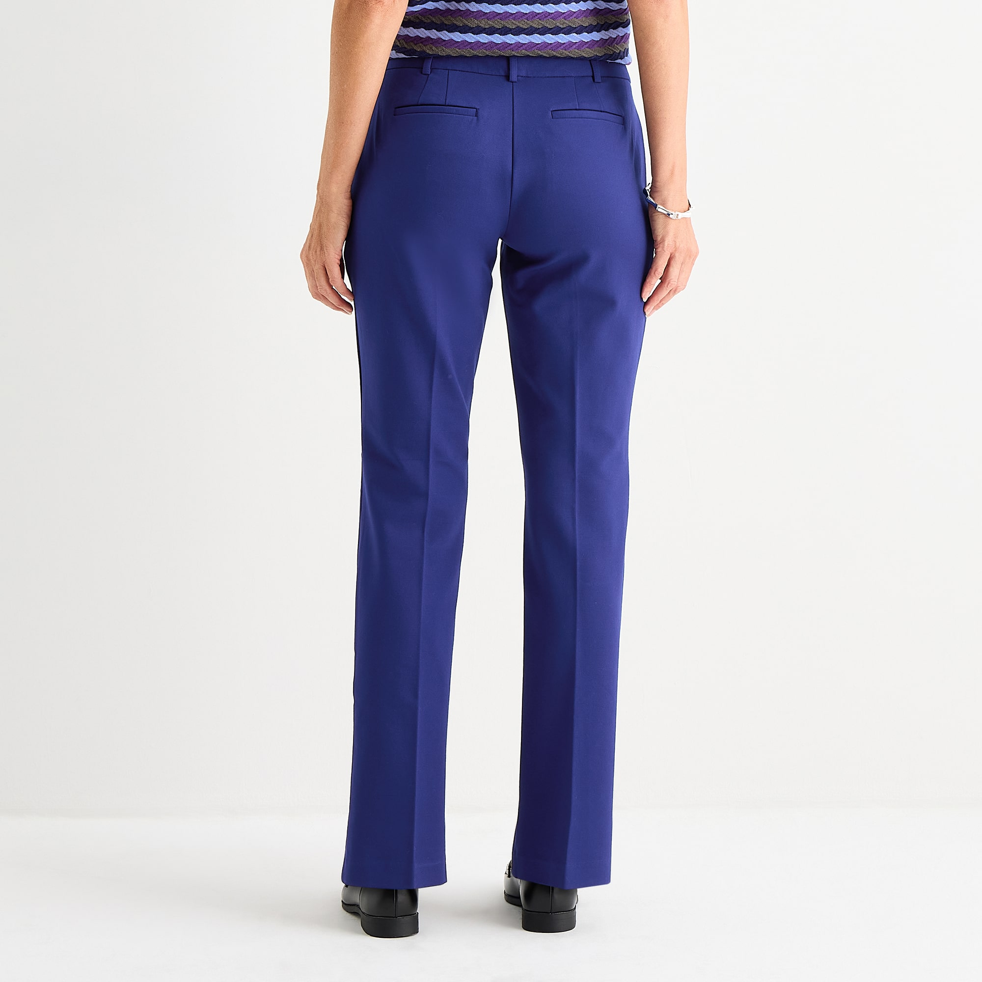 Liz Claiborne Audra Ponte Womens Straight Trouser