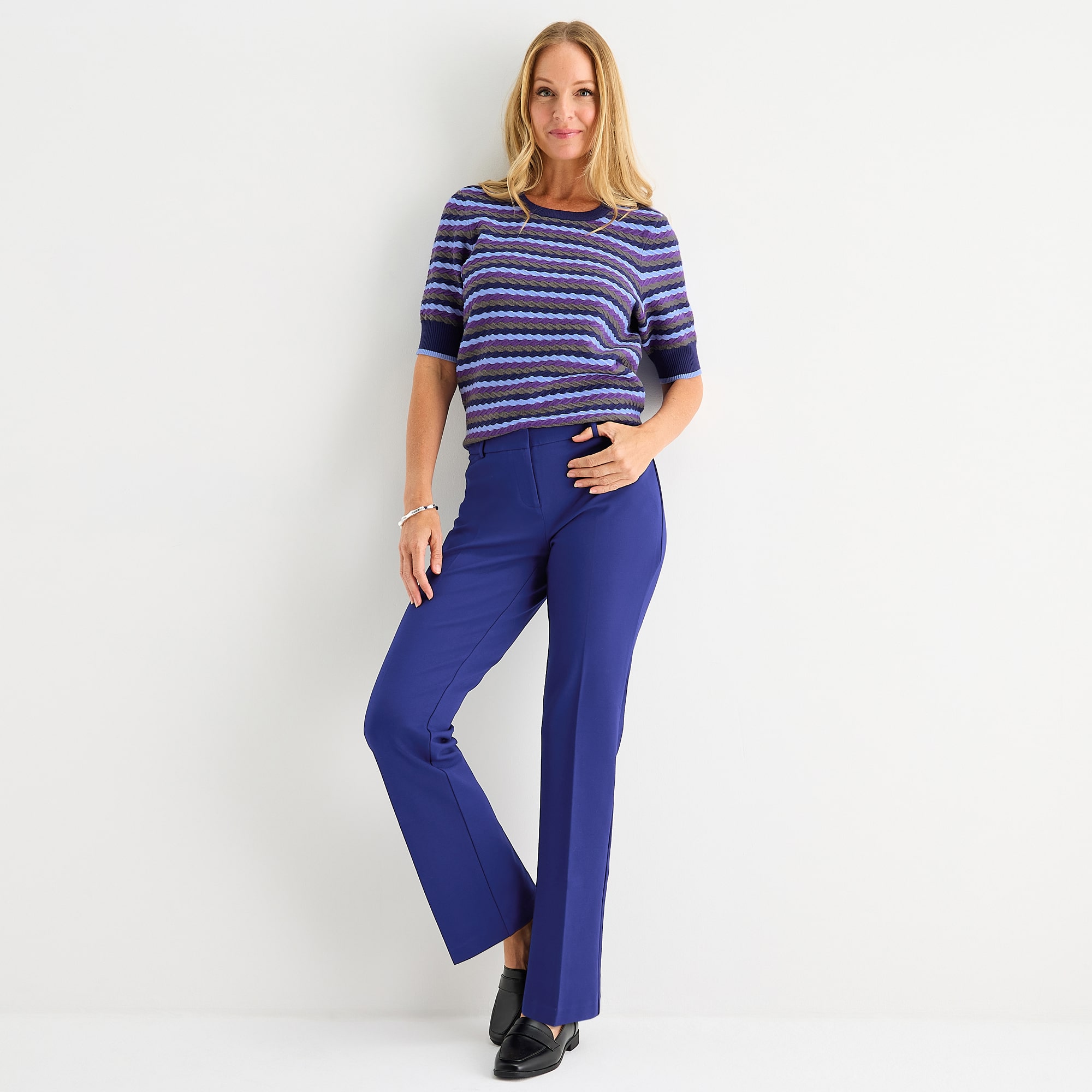 Liz Claiborne Audra Ponte Womens Straight Trouser