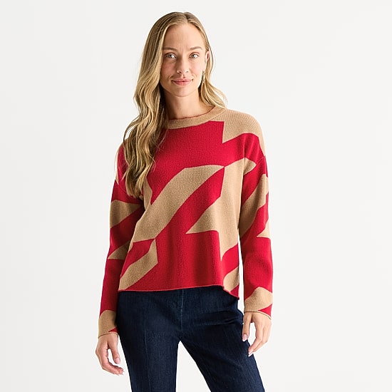 Liz Claiborne Womens Crew Neck Long Sleeve Pullover Sweater