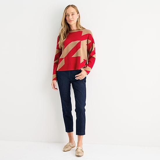 Liz Claiborne Womens Crew Neck Long Sleeve Pullover Sweater