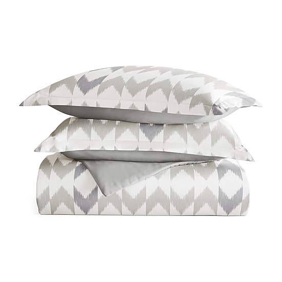 Casual Comfort Chevron Sleep Pattern Oversized Reversible Duvet Cover Set