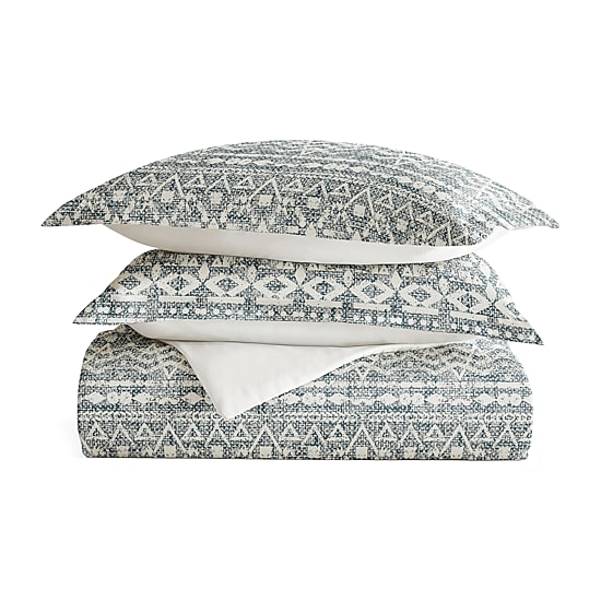Casual Comfort Modern Rustic Pattern Oversized Reversible Duvet Cover Set