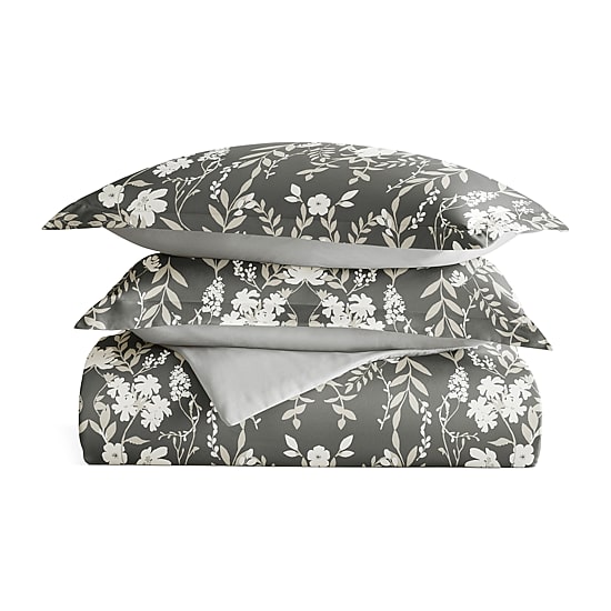 Casual Comfort Secret Garden Pattern Oversized Reversible Duvet Cover Set