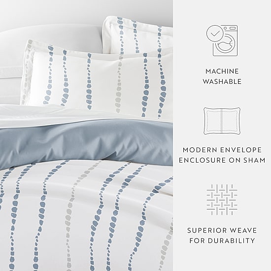 Casual Comfort Urban Vibe Pattern Oversized Reversible Duvet Cover Set