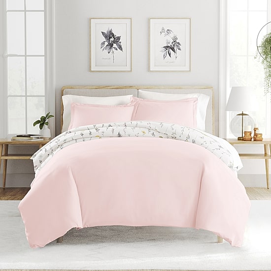 Casual Comfort Wild Flower Pattern Oversized Reversible Duvet Cover Set