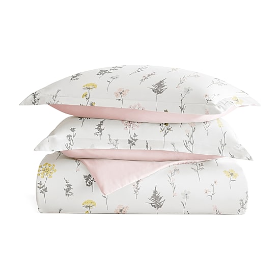 Casual Comfort Wild Flower Pattern Oversized Reversible Duvet Cover Set
