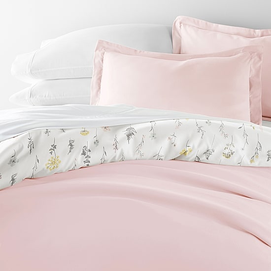 Casual Comfort Wild Flower Pattern Oversized Reversible Duvet Cover Set