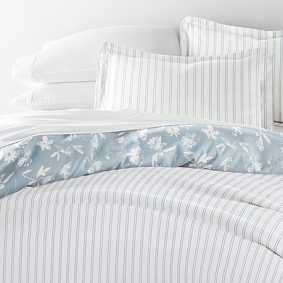 Casual Comfort Country Home Pattern Oversized Reversible Duvet Cover Set