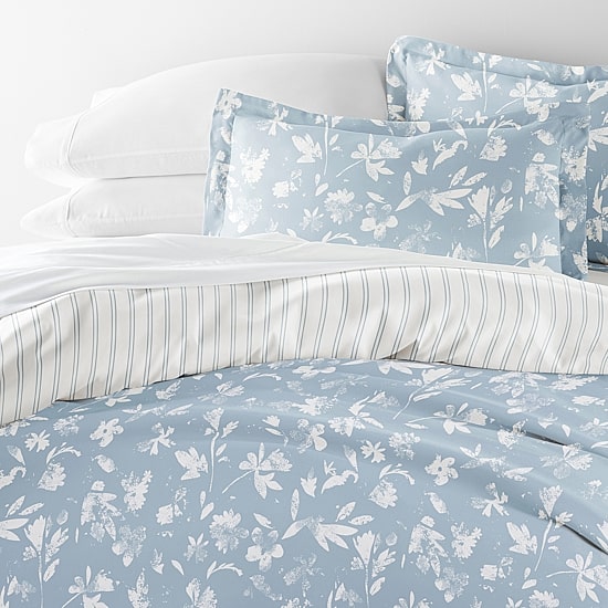 Casual Comfort Country Home Pattern Oversized Reversible Duvet Cover Set