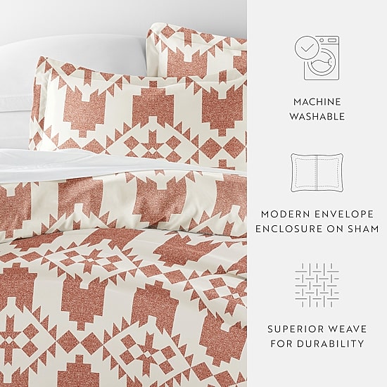 Casual Comfort Adobe Diamond Patterned Duvet Cover Set