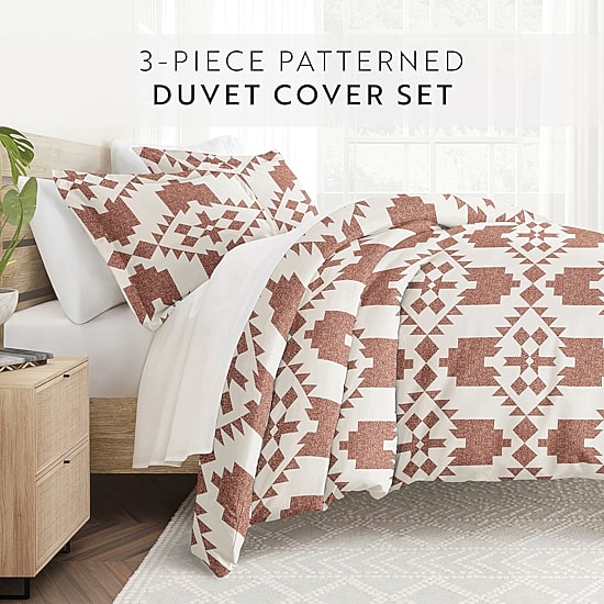 Casual Comfort Adobe Diamond Patterned Duvet Cover Set