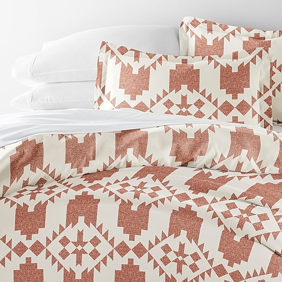Casual Comfort Adobe Diamond Patterned Duvet Cover Set