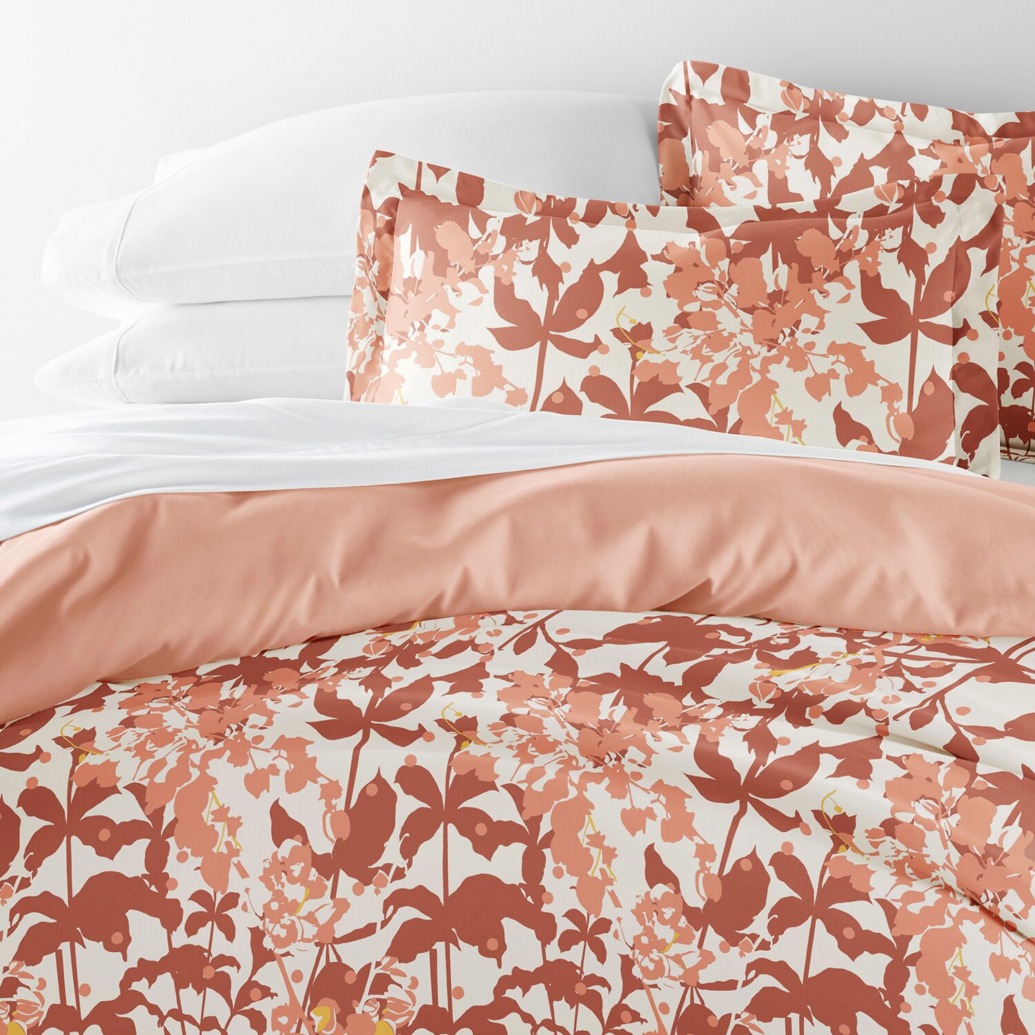 Casual Comfort Boho Flower Patterned Reversible Duvet Cover Set