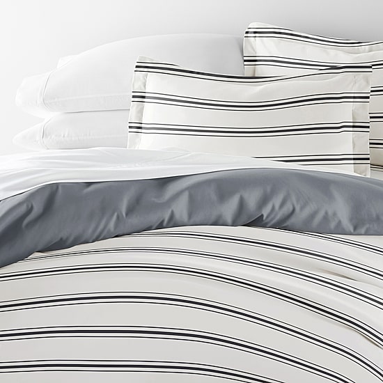 Casual Comfort Desert Stripe Patterned Reversible Duvet Cover Set