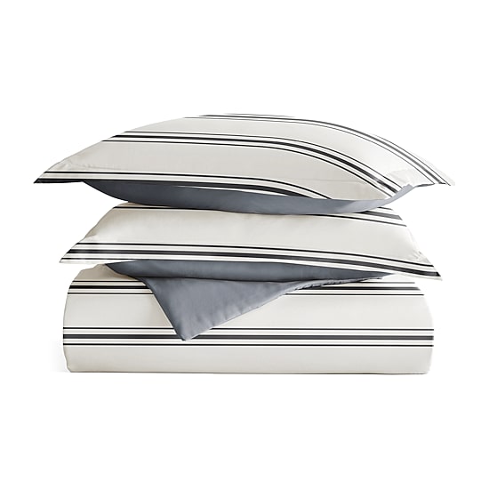 Casual Comfort Desert Stripe Patterned Reversible Duvet Cover Set