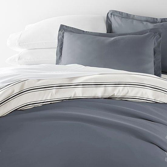 Casual Comfort Desert Stripe Patterned Reversible Duvet Cover Set