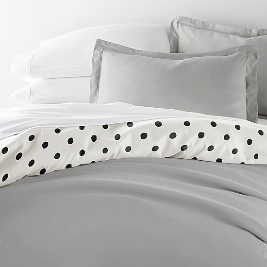 Casual Comfort Painted Polkadot Patterned Reversible Duvet Cover Set