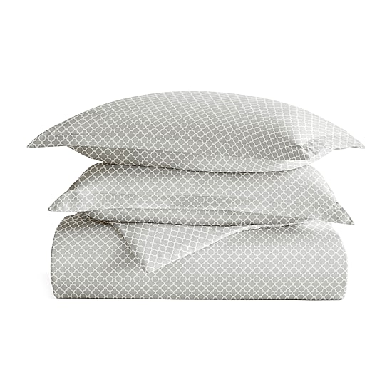Casual Comfort Premium Ultra Soft Quatrefoil Pattern Duvet Cover Set