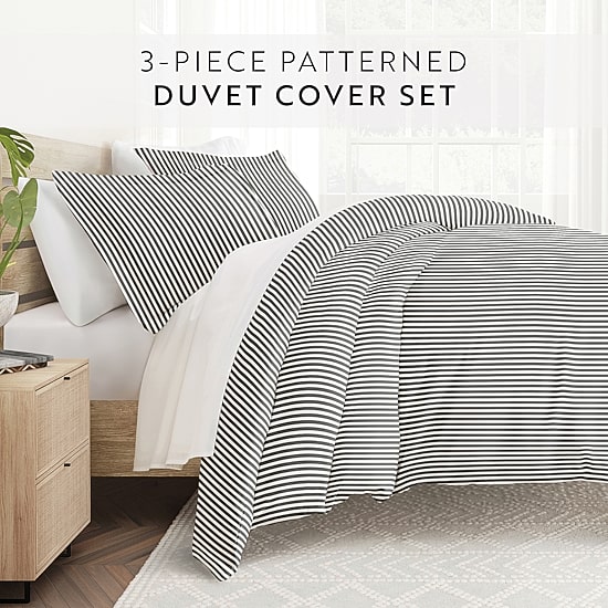 Casual Comfort Premium Ultra Soft Ribbon Pattern Duvet Cover Set