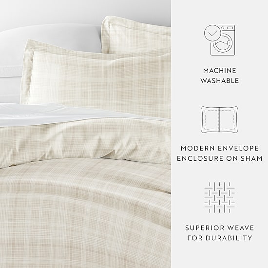 Casual Comfort™ Premium Ultra Soft Thatch Pattern Duvet Cover Set