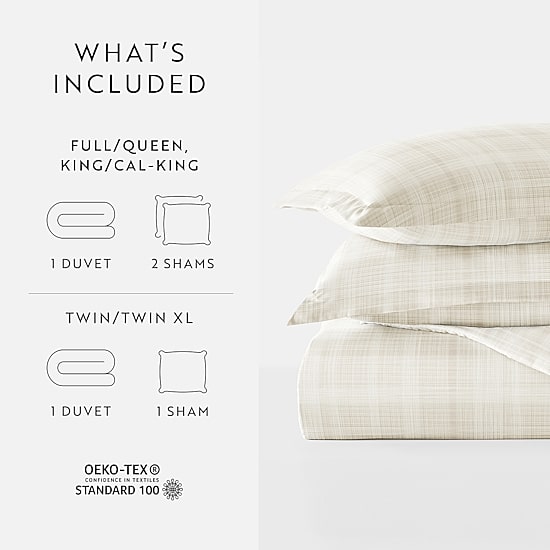 Casual Comfort™ Premium Ultra Soft Thatch Pattern Duvet Cover Set
