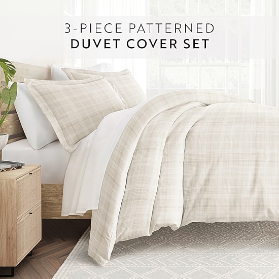 Casual Comfort™ Premium Ultra Soft Thatch Pattern Duvet Cover Set