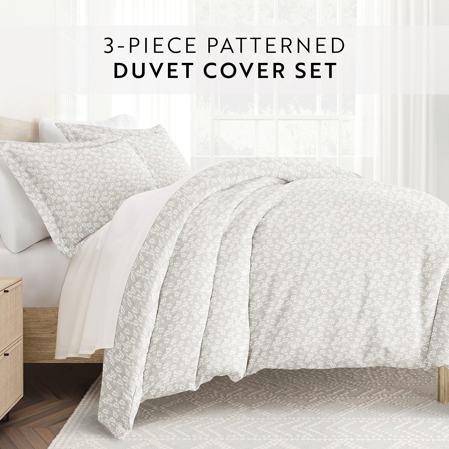 Casual Comfort Premium Ultra Soft Wheatfield Pattern Duvet Cover Set