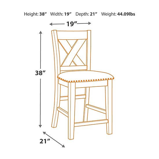 Signature Design by Ashley® Caitir Set of 2 Upholstered Barstools